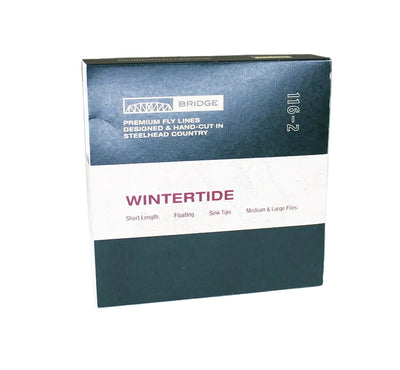 Box of Wintertide fly lines by Bridge on a white background