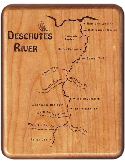 Engraved River Map Fly Boxes