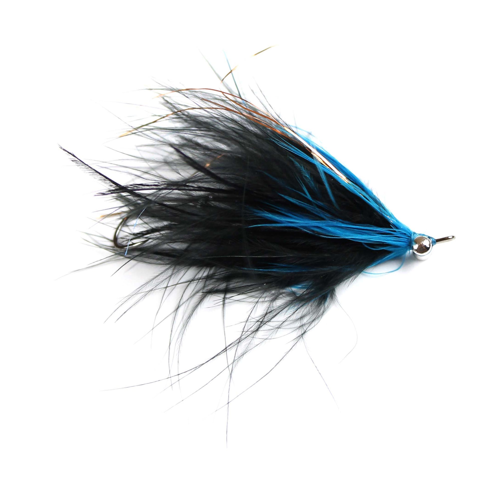 Vintage Creative Angler Black Brown Marabou Ostrich Fly Tying Luree  Feathers 2pk